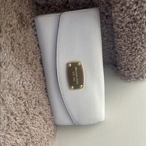 Kate Spade Gray Wallet with Gold Accent